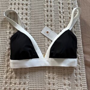 NEW Shade‎ & Shore Black and White Bikini Top Size XS
